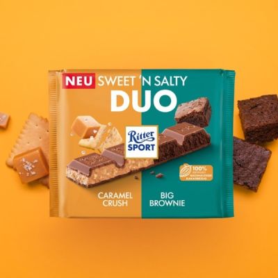 RITTER SPORT DUO CARAMEL BROWNIE